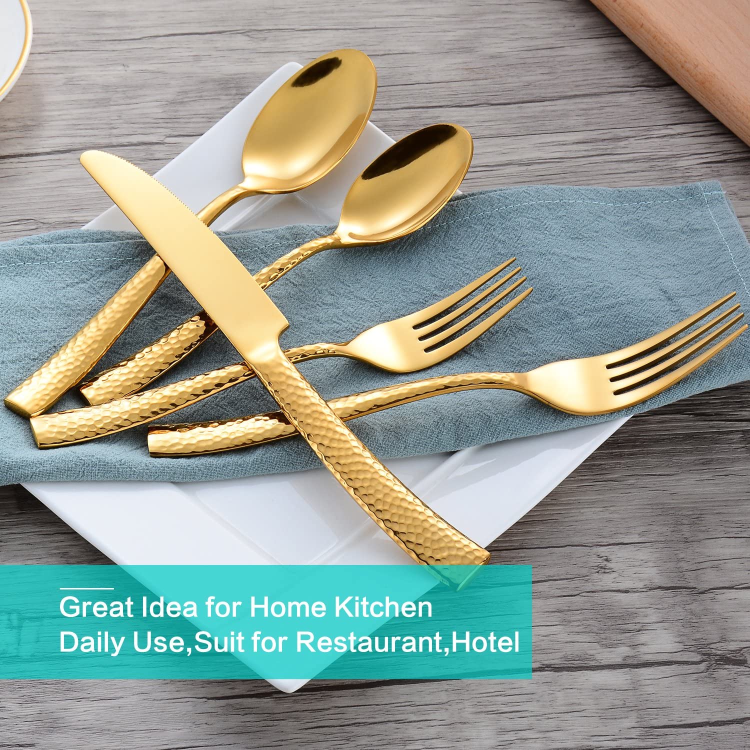 Gold Silverware Set