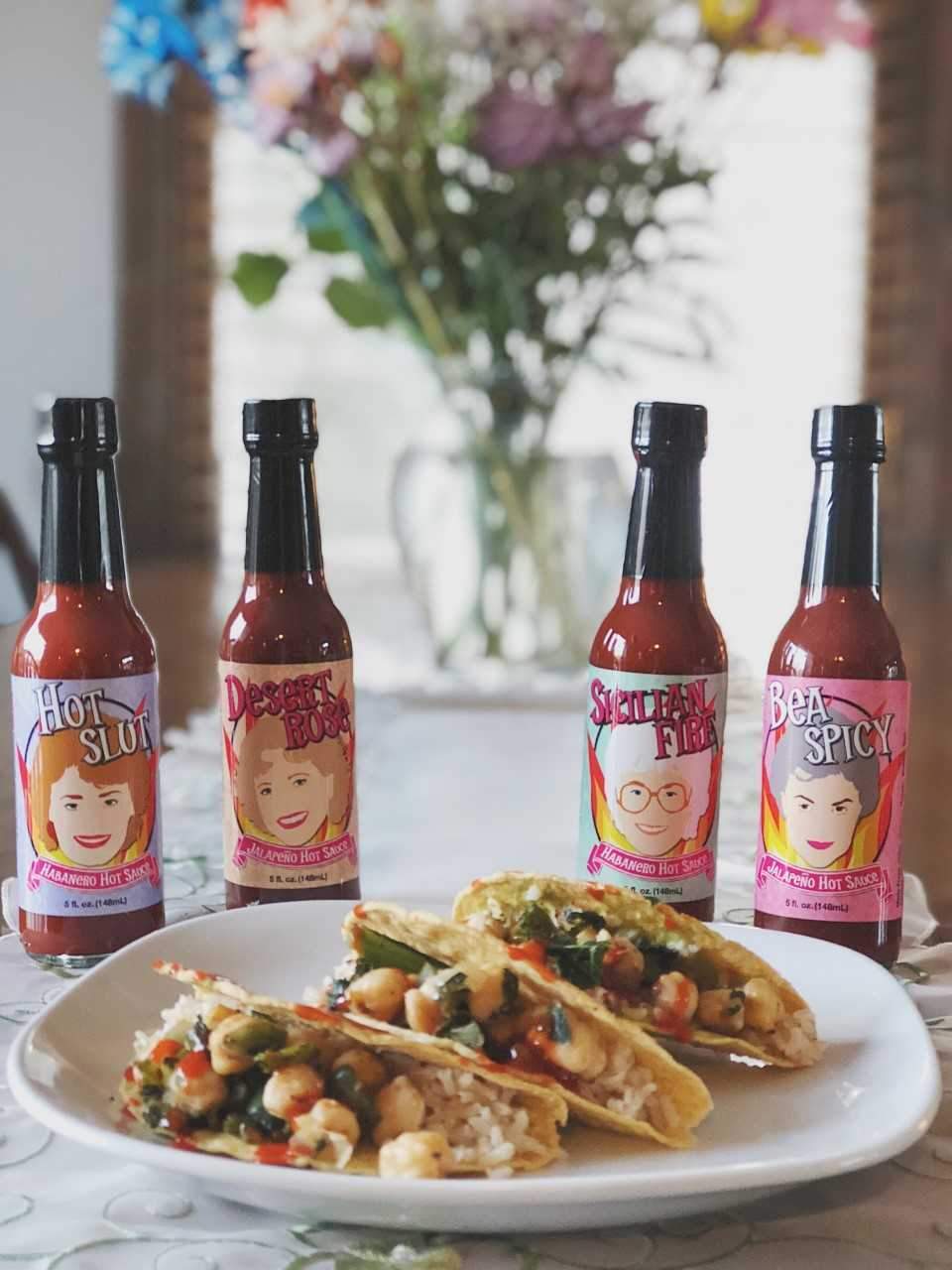 Golden Girls Inspired Hot Sauce 4-Pack Set