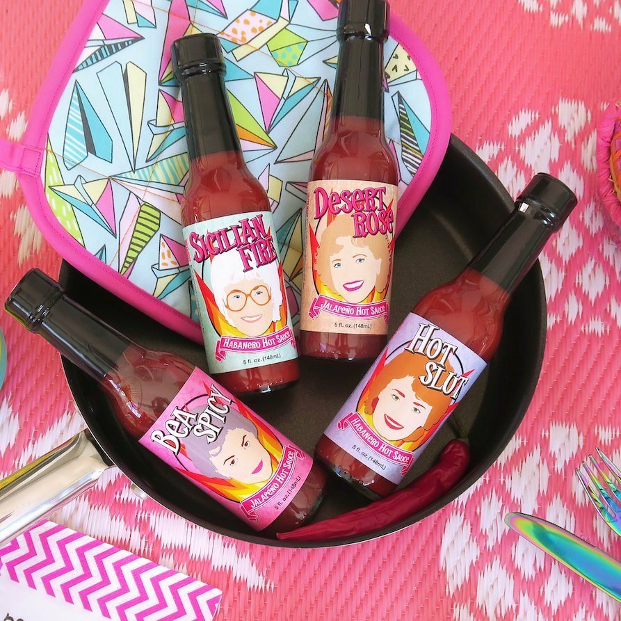 Golden Girls Inspired Hot Sauce 4-Pack Set