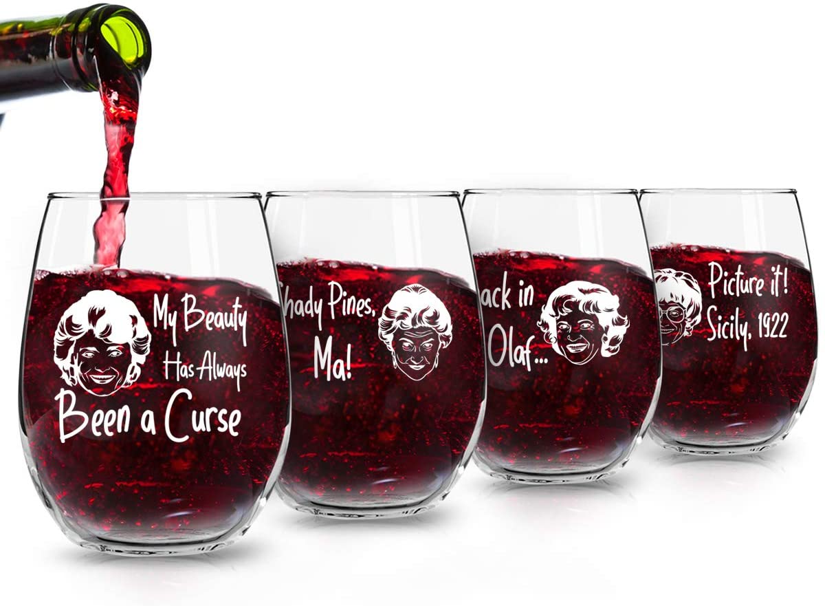 Golden Girls Inspired  Wine Glass Set