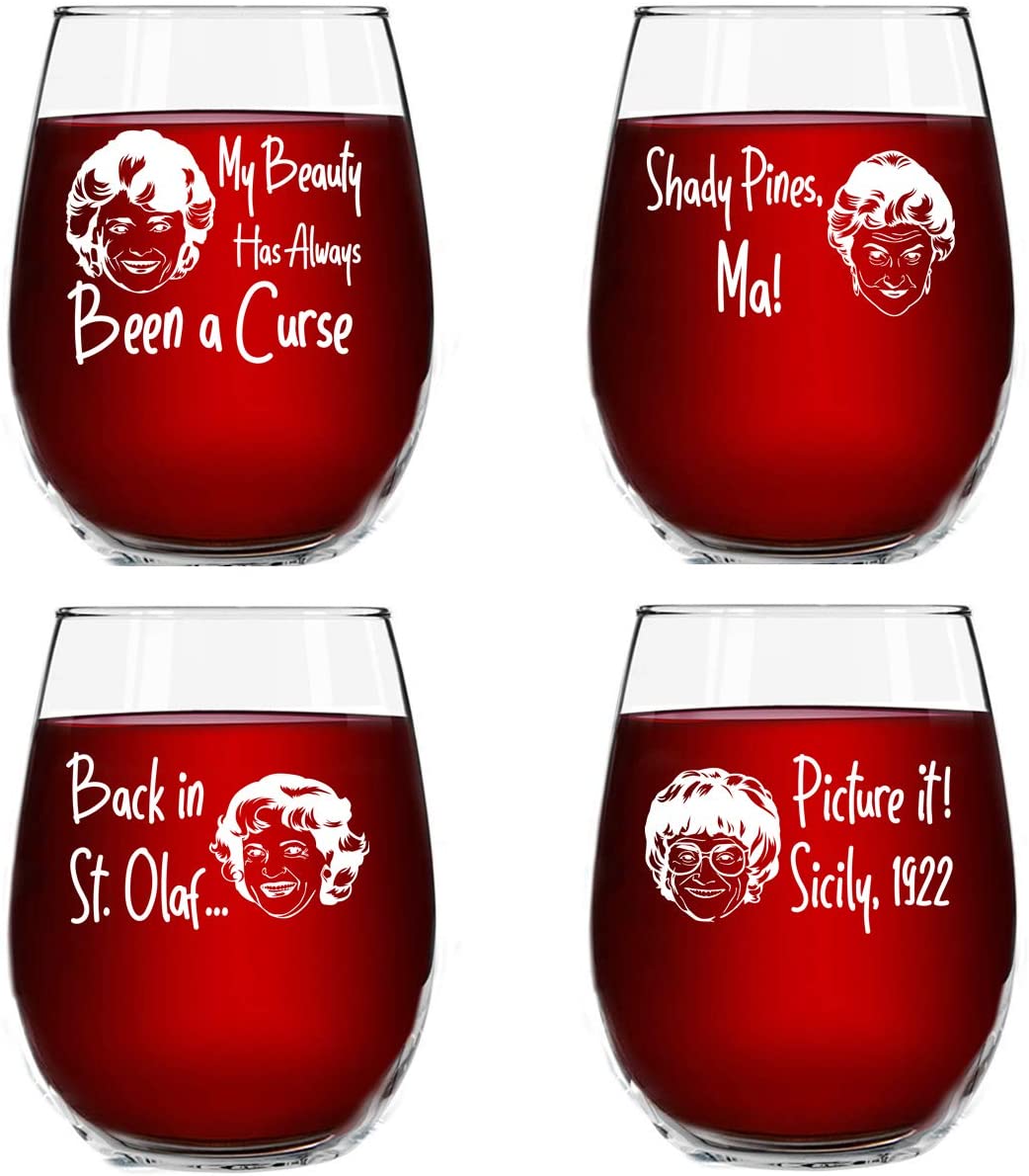 Golden Girls Inspired  Wine Glass Set