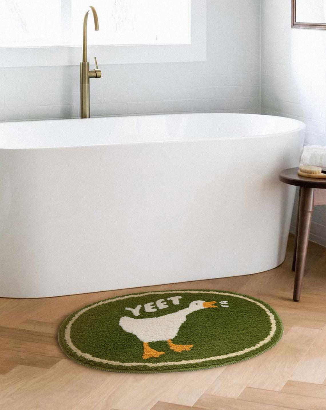 Green Duck Yeet Bath Mat