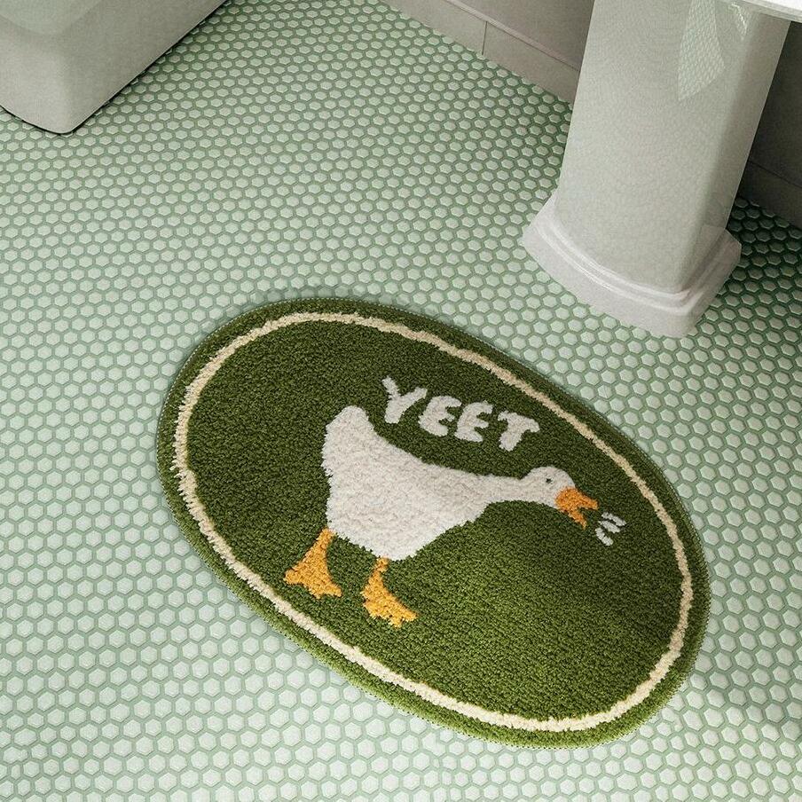 Green Duck Yeet Bath Mat