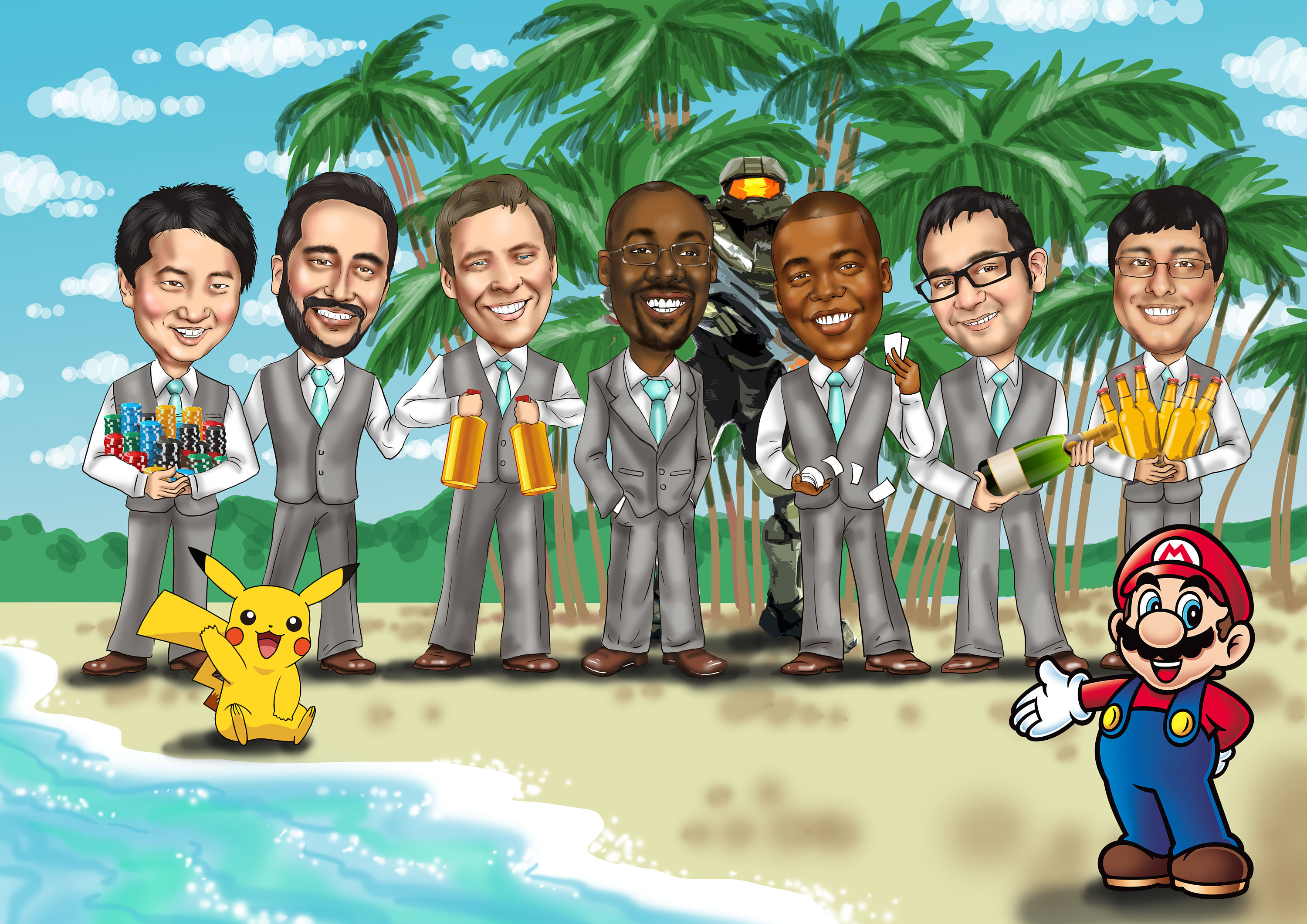 Groomsmen Caricature Gift