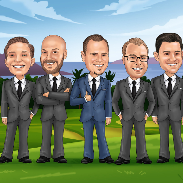 Groomsmen Caricature Gift