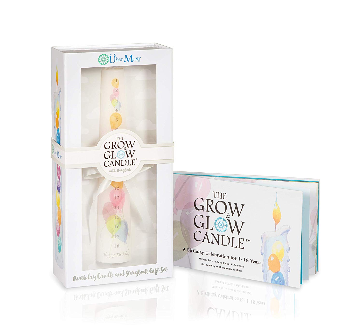 Grow & Glow Birthday Candle 1-18 Years with Keepsake Book
