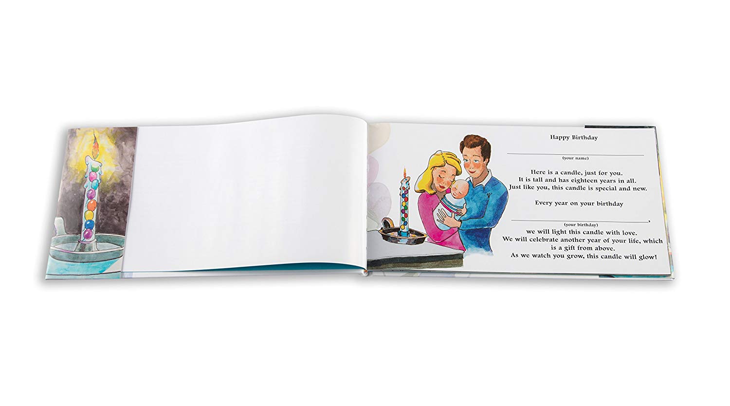 Grow & Glow Birthday Candle 1-18 Years with Keepsake Book