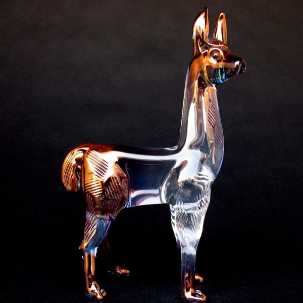 Hand Blown Glass Llama Figurine