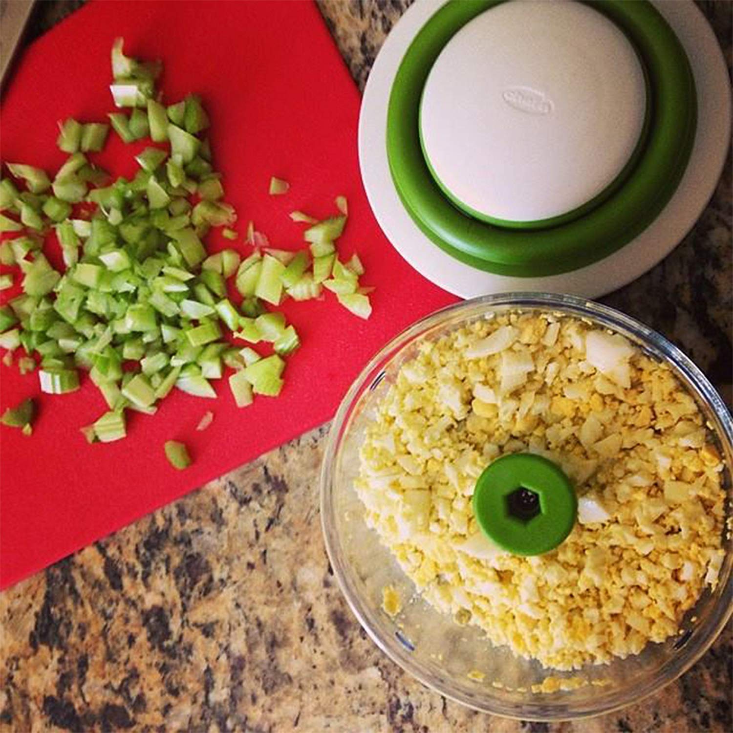 Hand-Powered Veggie Chopper