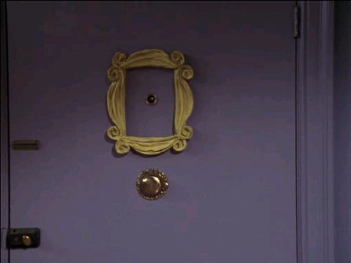 Handmade Yellow Peephole Frame as seen on Monica’s Door on Friends TV Show