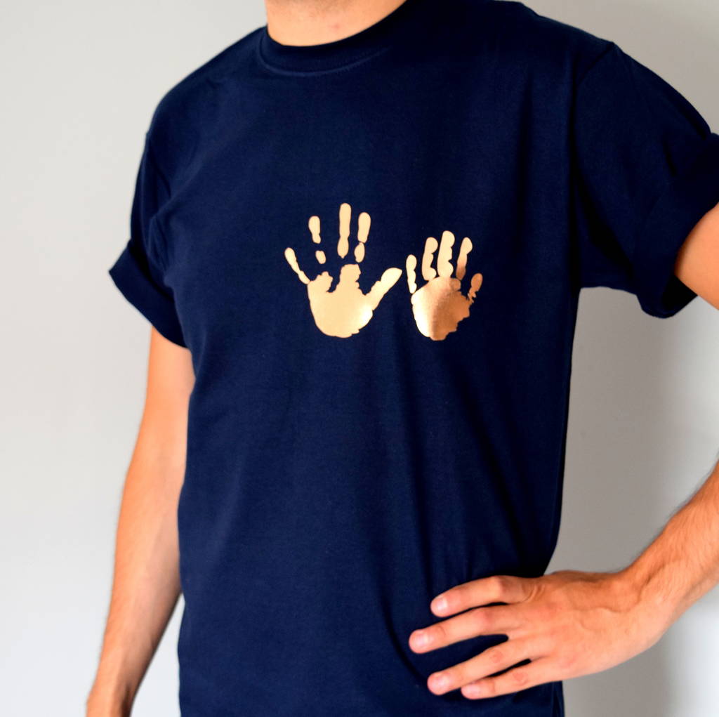 Handprint On Heart Daddy T-Shirt