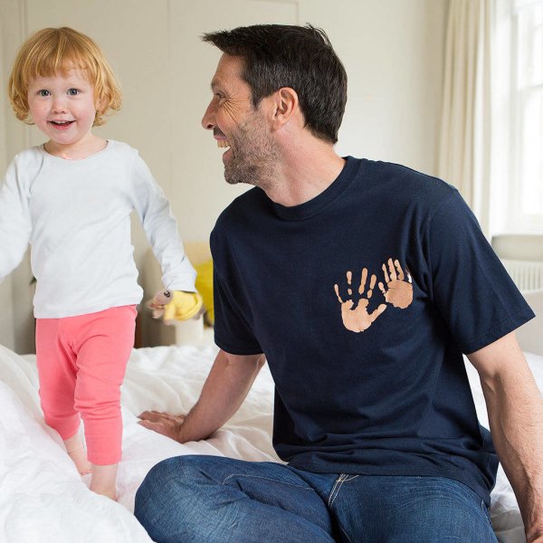 Handprint On Heart Daddy T-Shirt