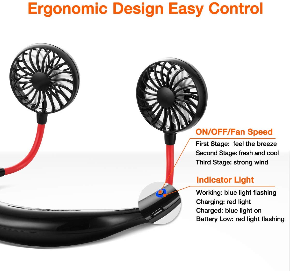  Hands Free Portable Fan