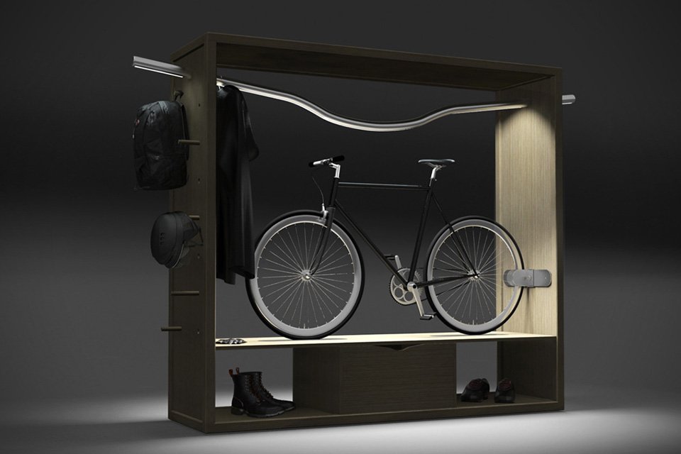 Hanging Bike Rack’s Auto-Locking Mechanism