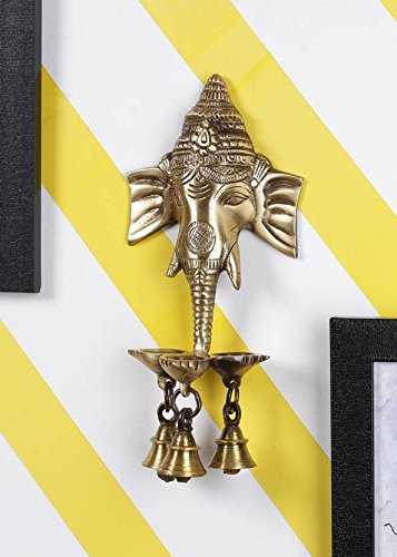 Hanging Three Diya Oil Lamp