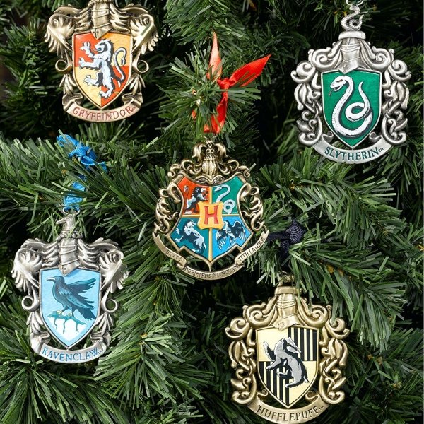 Harry Potter Hogwarts Houses Christmas Tree Ornaments