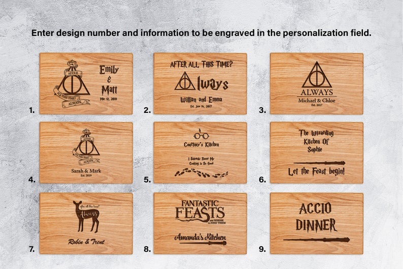 Harry Potter Personalized Cutting Board