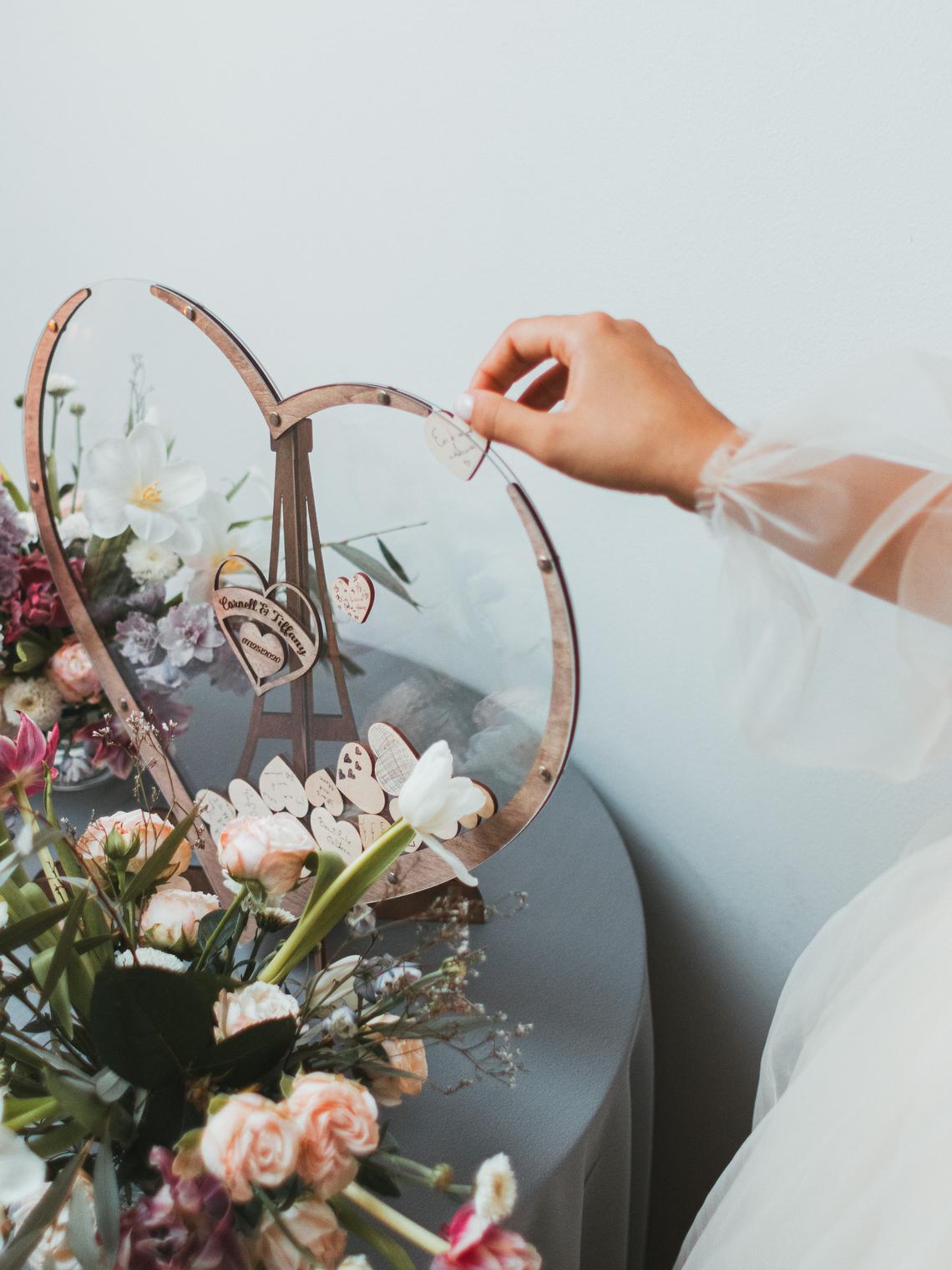  Hearts Wedding Guest Book