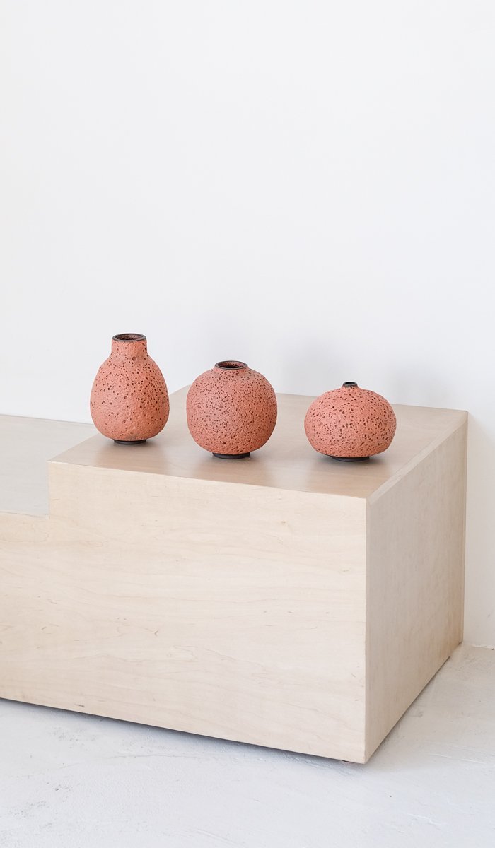 Heather Rosenman Coral Lava Vases