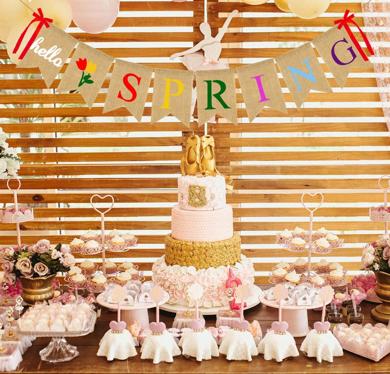 Hello Spring Burlap Banner