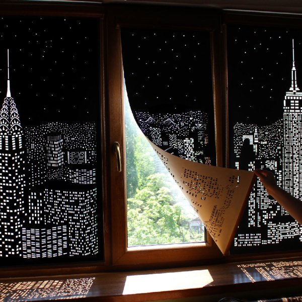 HoleRoll: Blackout Curtains With Holes That Create Incredible City Views