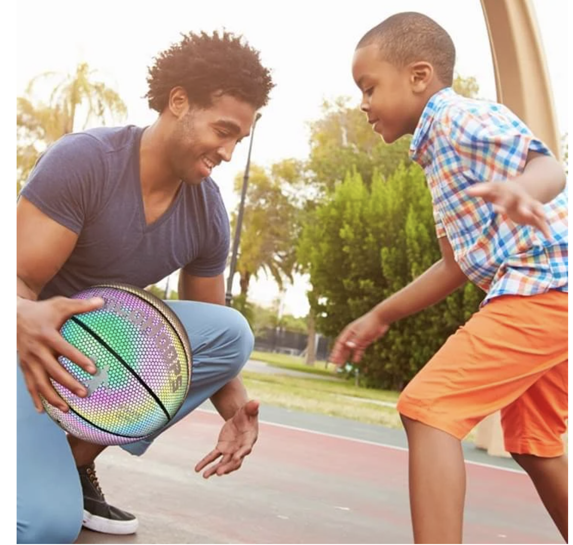 Holographic Glowing Basketball