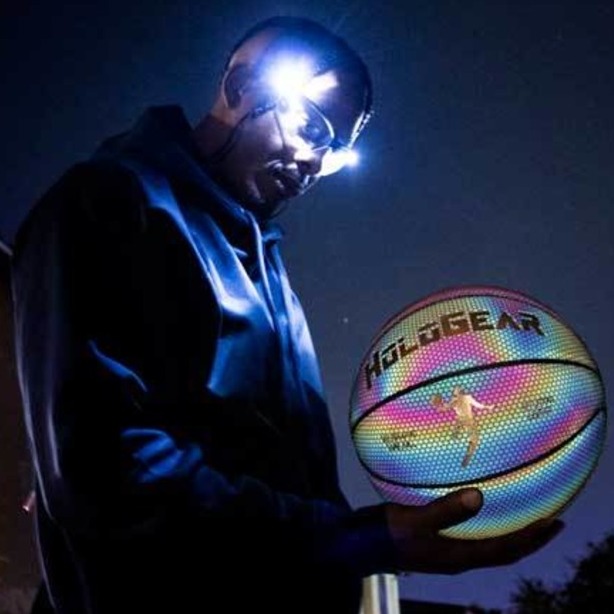 Holographic Glowing Basketball