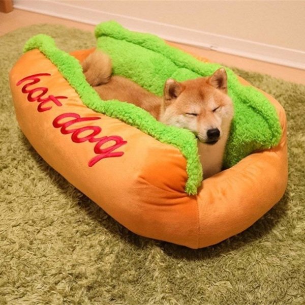 Hot Dog Design Pet Bed