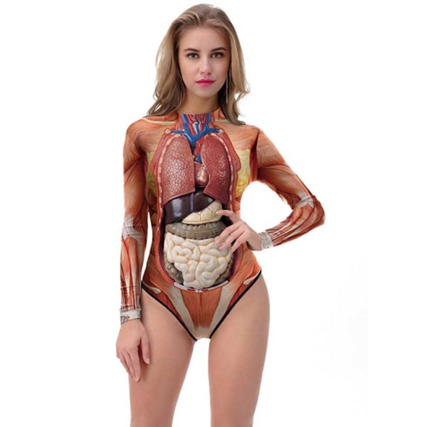 Human Organs One-Piece Swimsuit