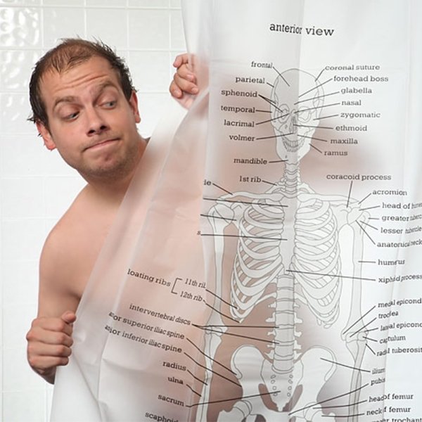 Human Skeleton Shower Curtain