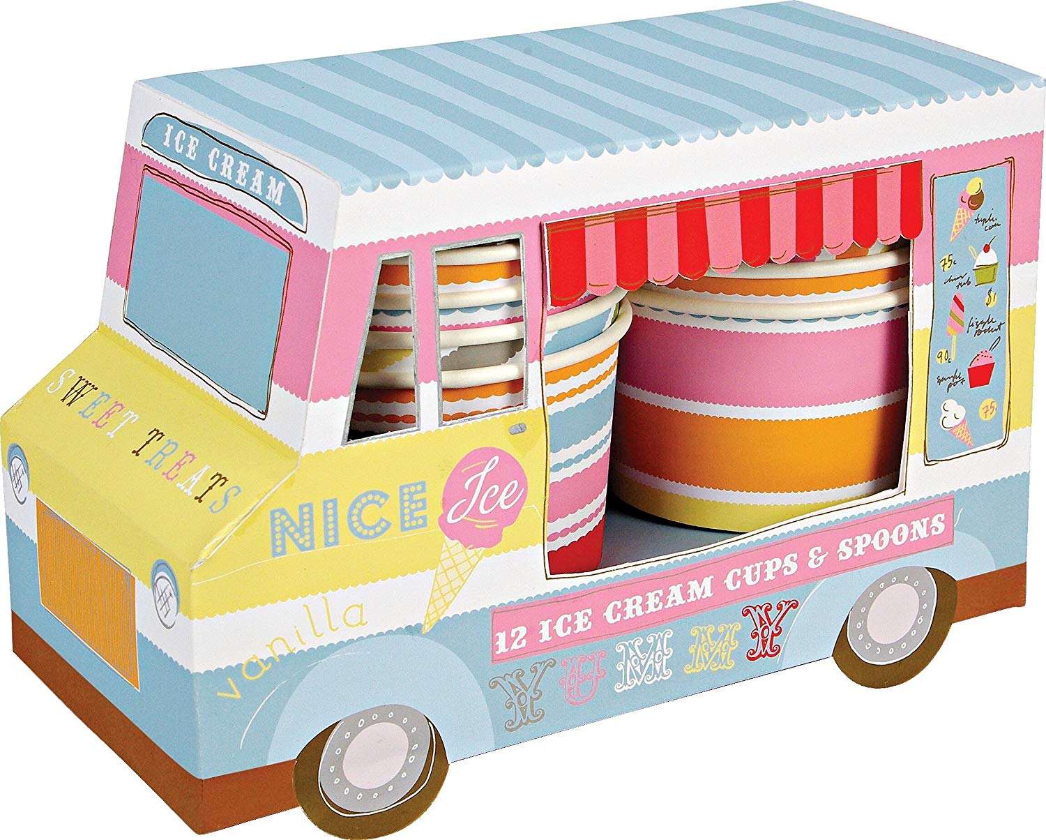 Ice Cream Van with Cups and Spoons