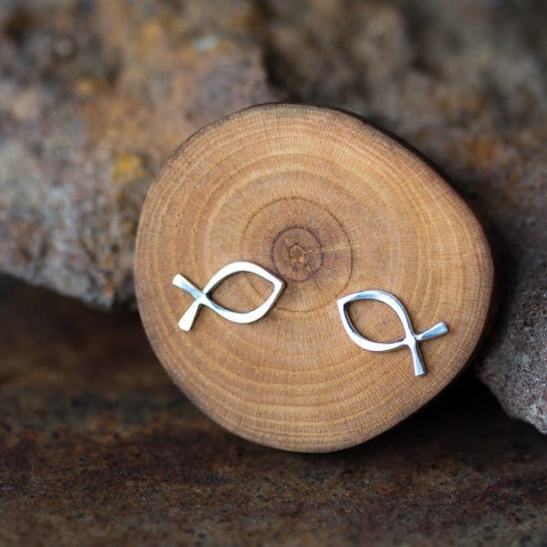 Ichthus Stud Earrings