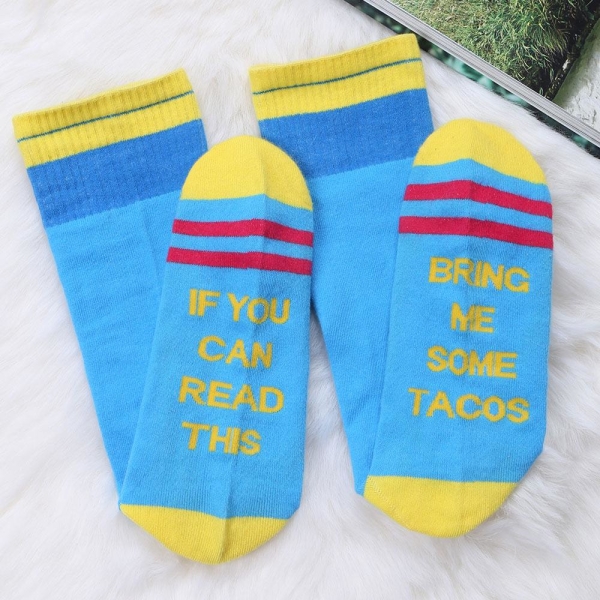 If You Can Read This Bring Me Tacos Socks