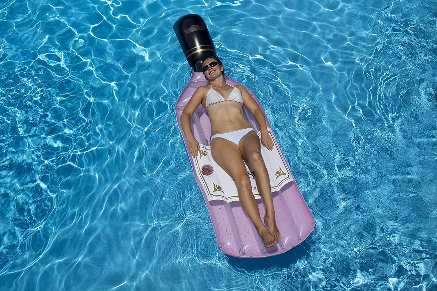  Inflatable Rose Wine Bottle Pool Float