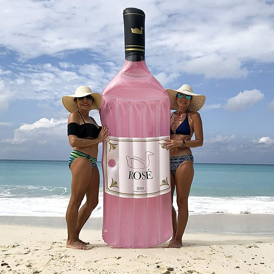  Inflatable Rose Wine Bottle Pool Float