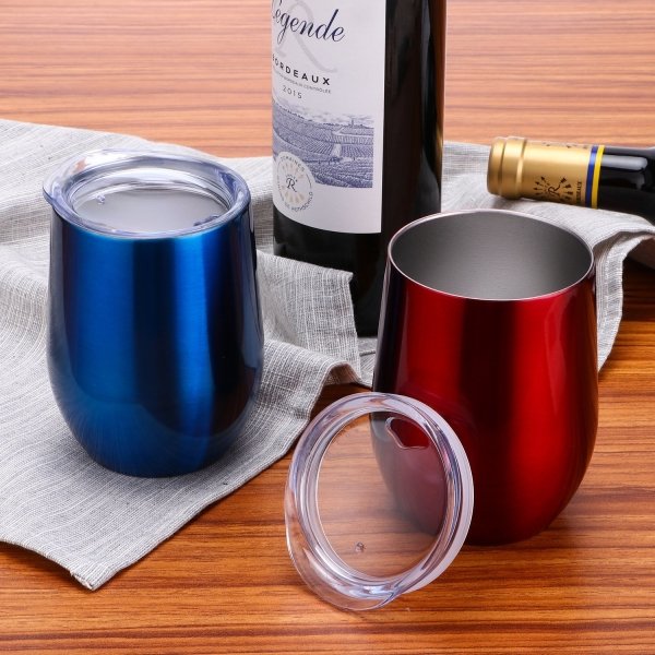 Insulated Wine Ruby Tumbler With Lid