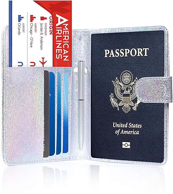  Iridescent RFID Blocking Passport Holder