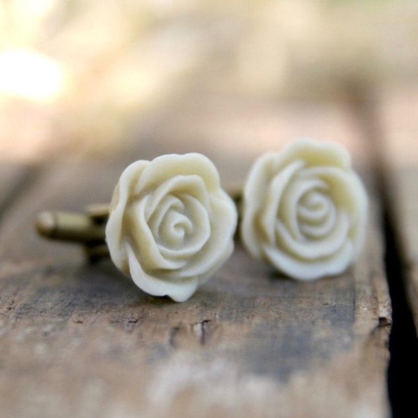 Ivory Rose Cufflinks
