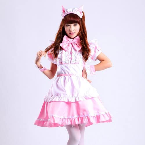 Japanese Anime Sissy Maid Dress Cosplay Set