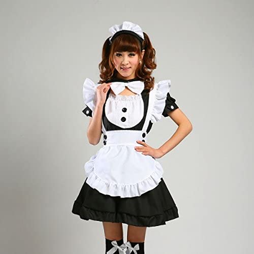 Japanese Anime Sissy Maid Dress Cosplay Set