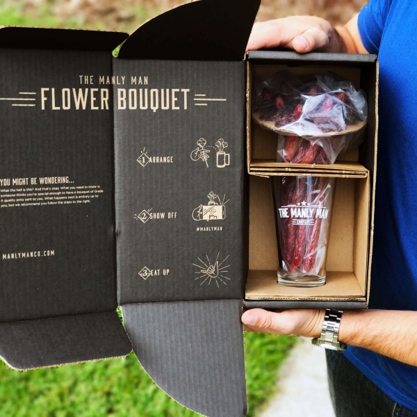 Jerky/Bacon Flowers Gift Box