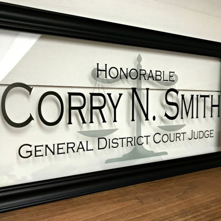 Judge Custom Business Sign