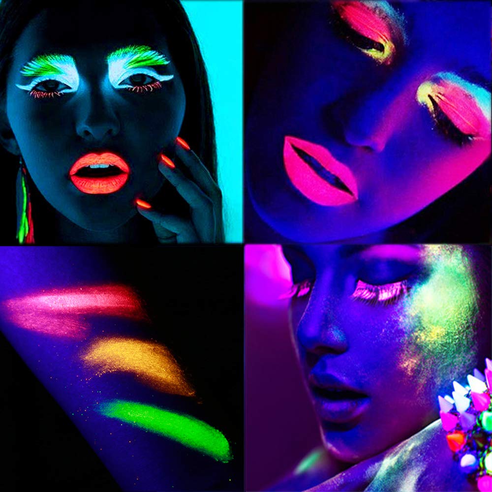 Kalolary Glow in the Dark Neon Eyeshadow Palette