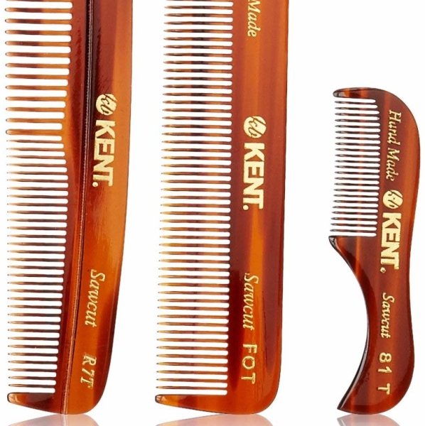 Kent Men's Handmade Comb, Set of 3