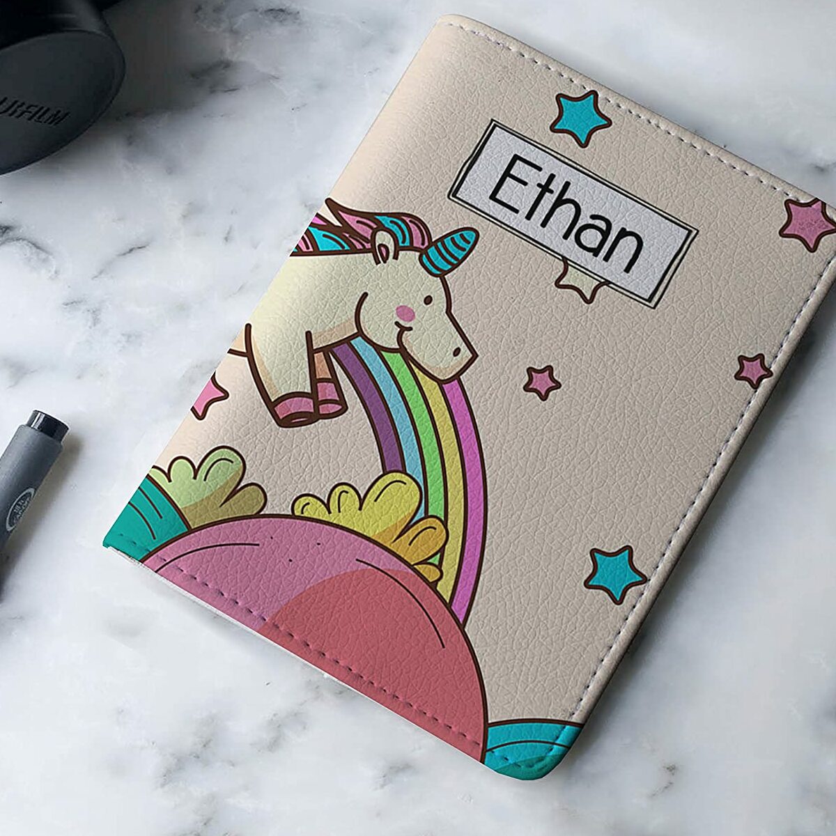  Kids Unicorn Personalized Passport Cover