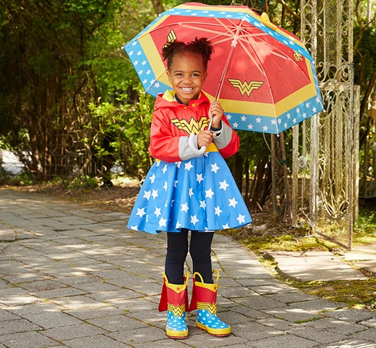 Kids Wonder Woman Rain Coat