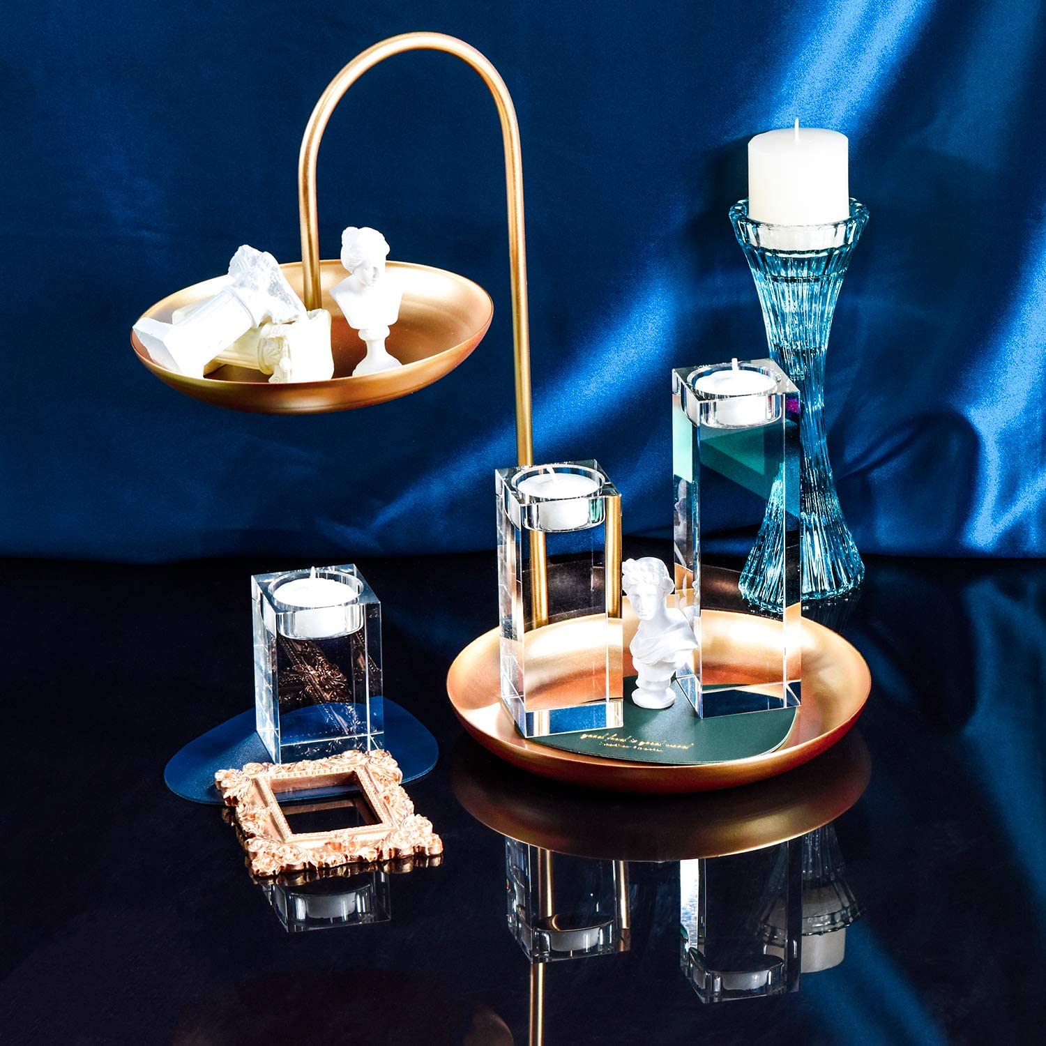 Large Crystal Candle Holders