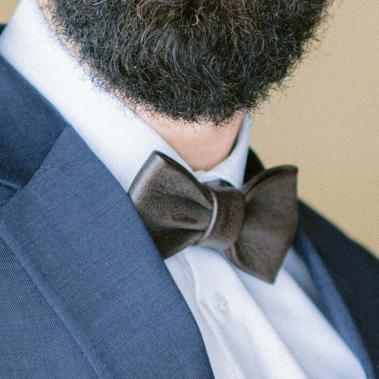 Leather Bow Tie