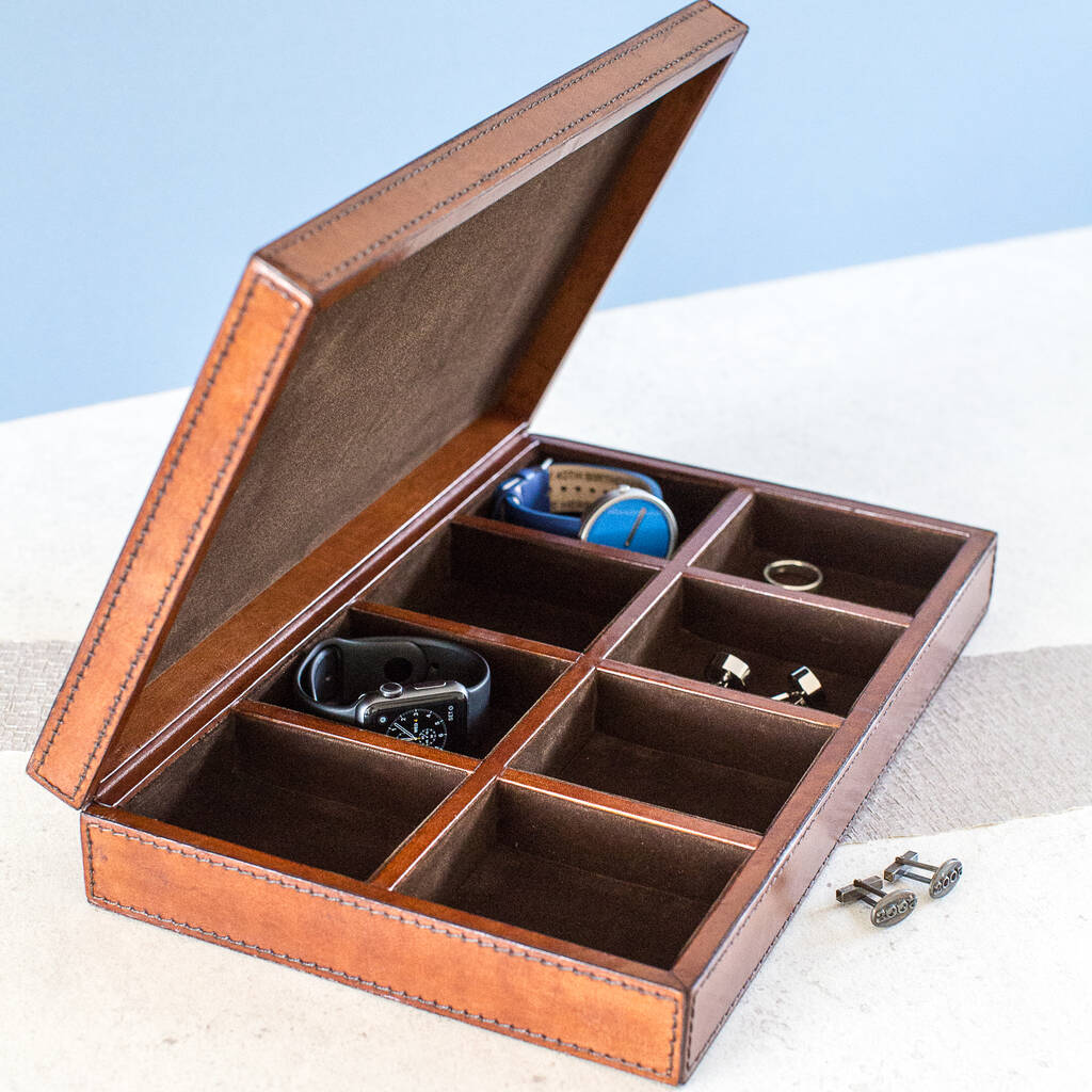 Leather Cufflinks Box