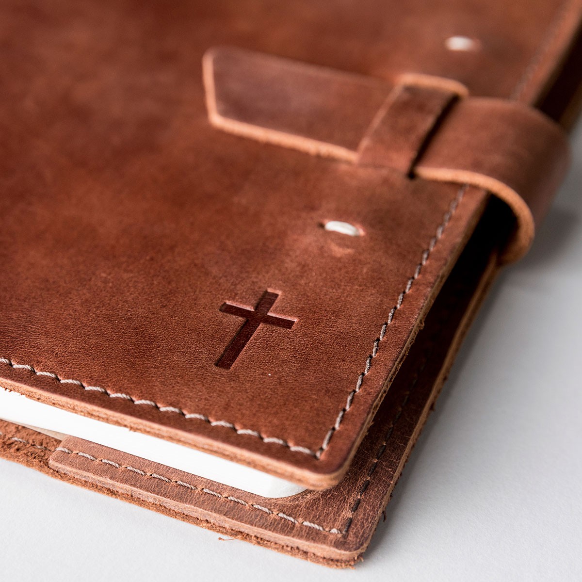 Leather Journal with Cross